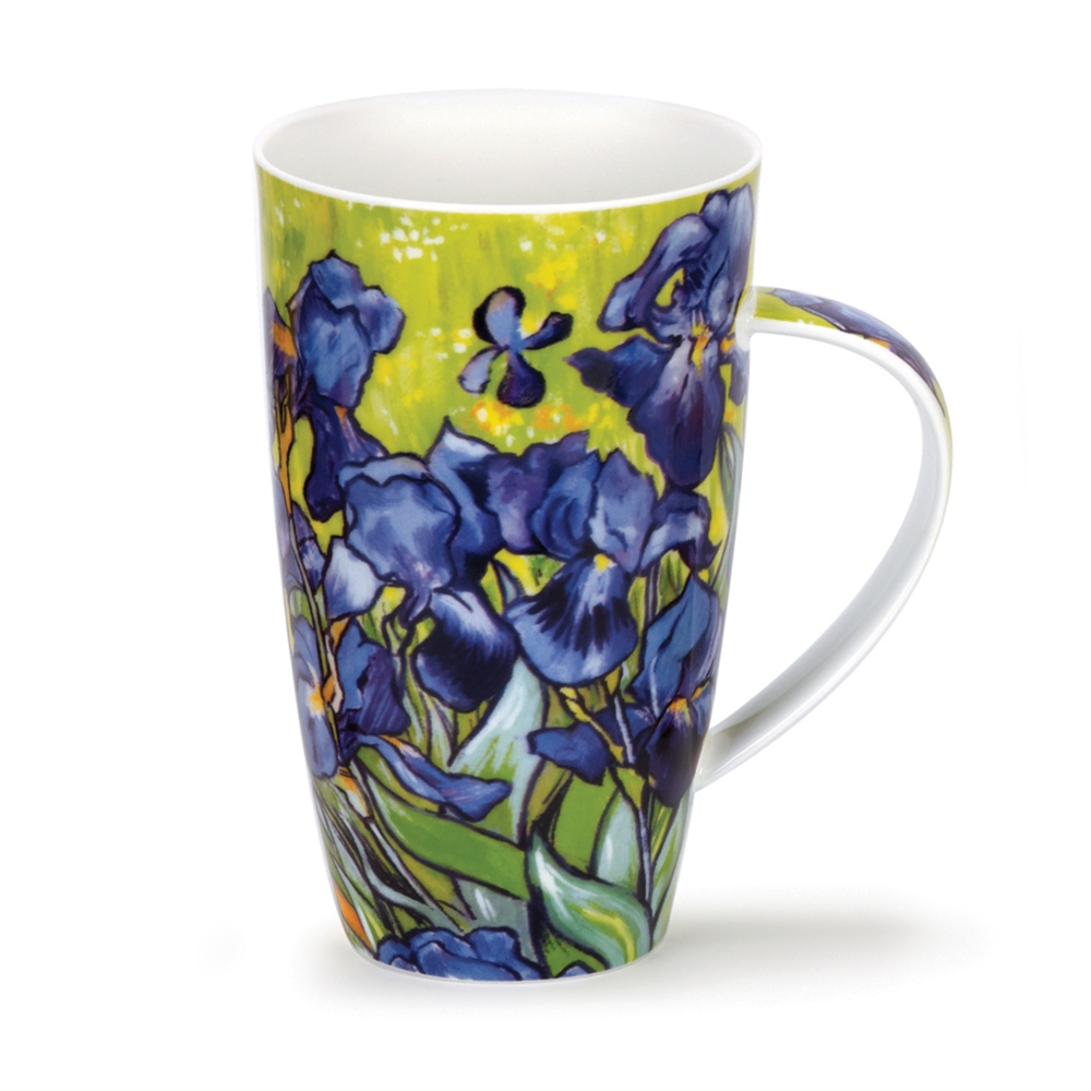 Dunoon Henley Fine Bone China Porzellan Becher 6 dl mit Impressionist Iris Motiv von Caroline Dadd