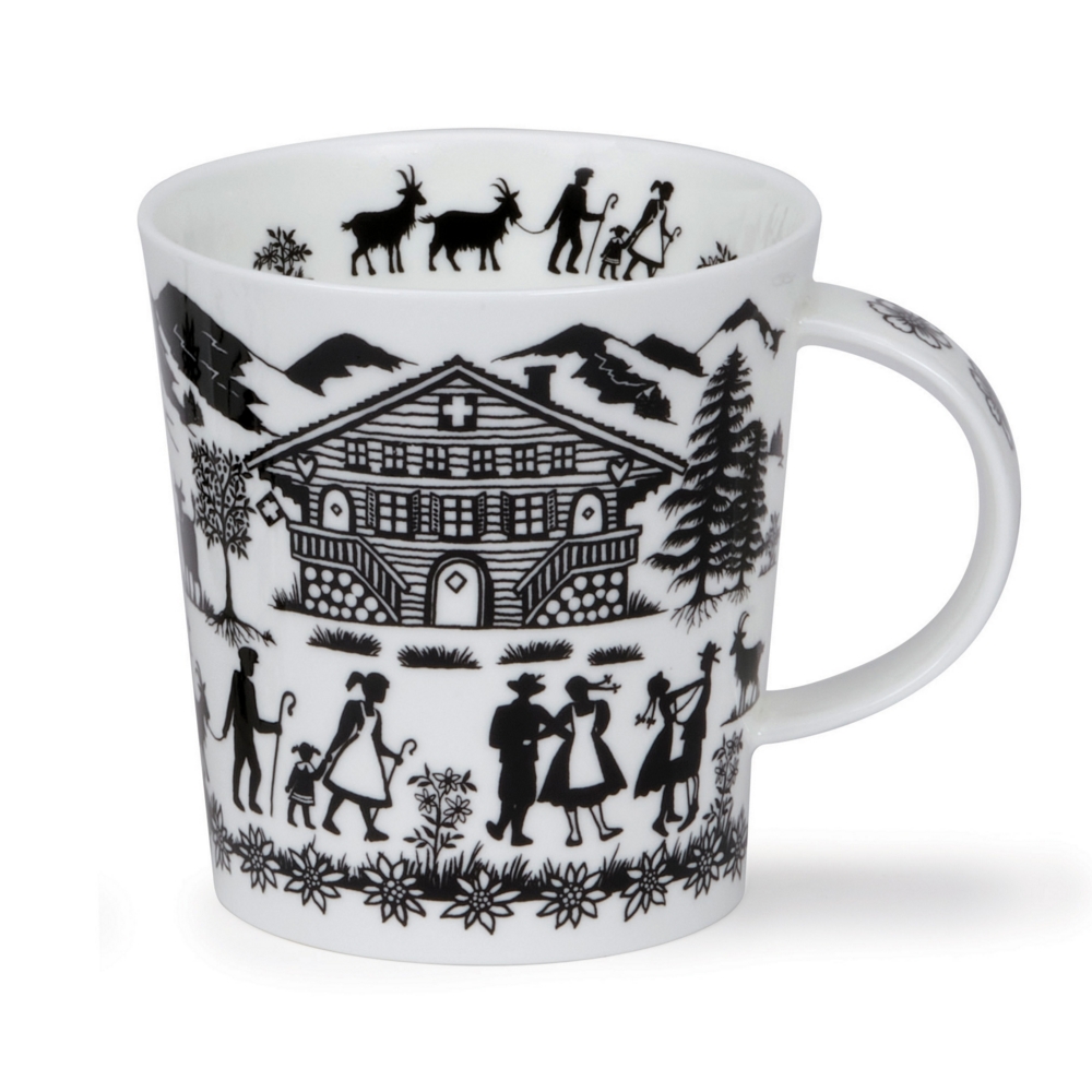 Dunoon Lomond Alpin Summer Fine Bone China Becher 3.2 dl mit sommerlichem Alpenmotiv