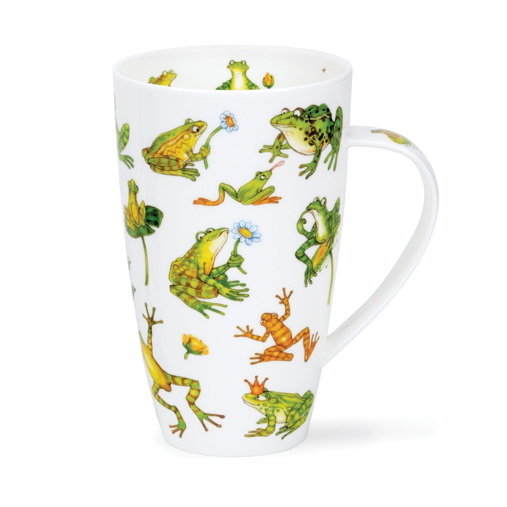 Dunoon Henley Hop It Becher 6 dl aus Fine Bone China Porzellan mit charaktervollen Fröschen von Cherry Denman