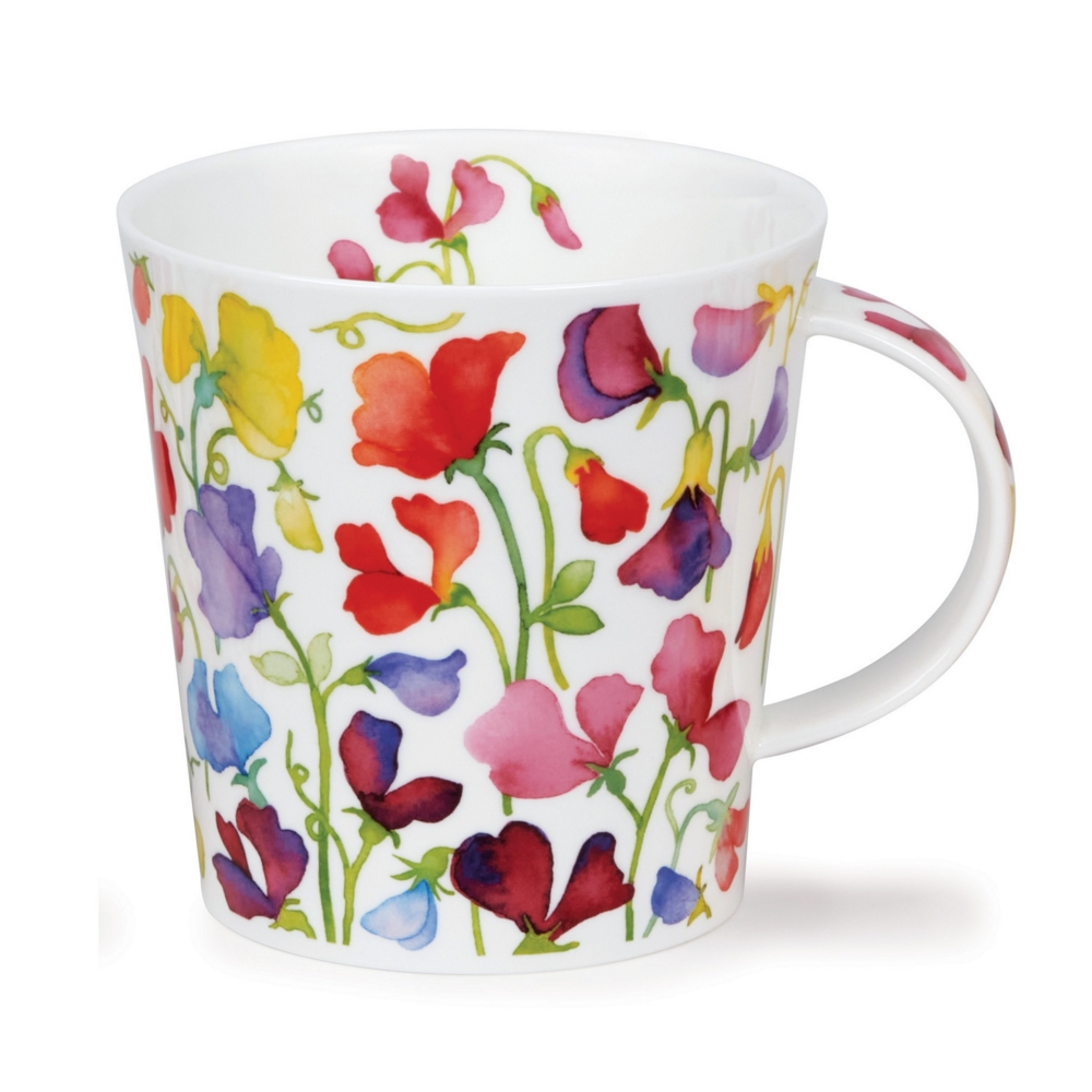 Dunoon Lomond Floral Fiesta Sweet Pea Becher aus Fine Bone China 3.2 dl