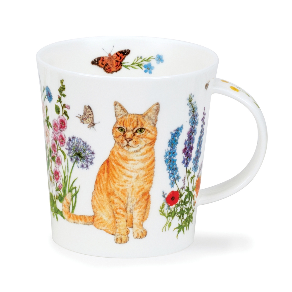 Dunoon Lomond Floral Cats Ginger Becher aus Fine Bone China 3.2 dl