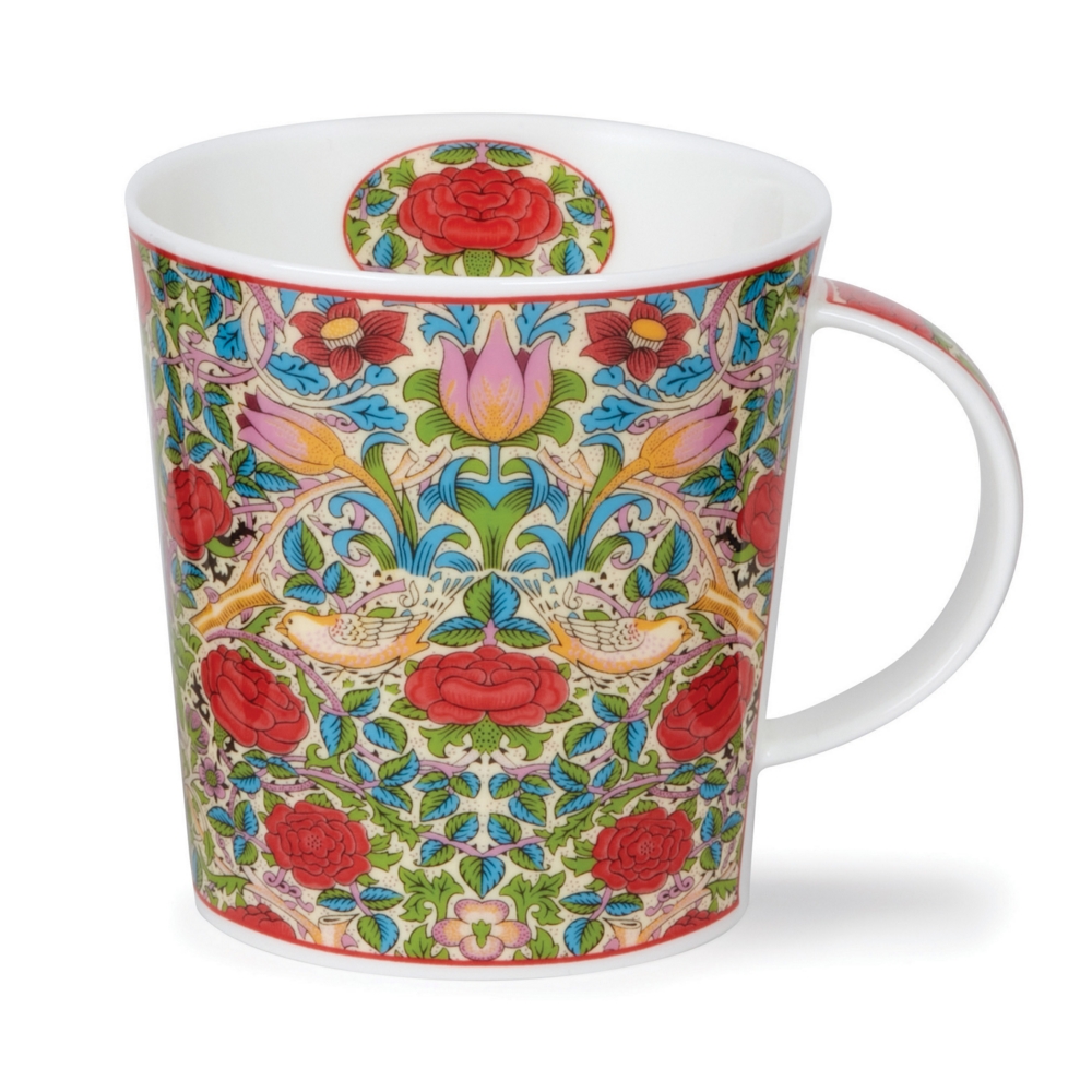 Dunoon Lomond Arts & Crafts Rose Fine Bone China Becher 3.2 dl mit Rosenmotiv