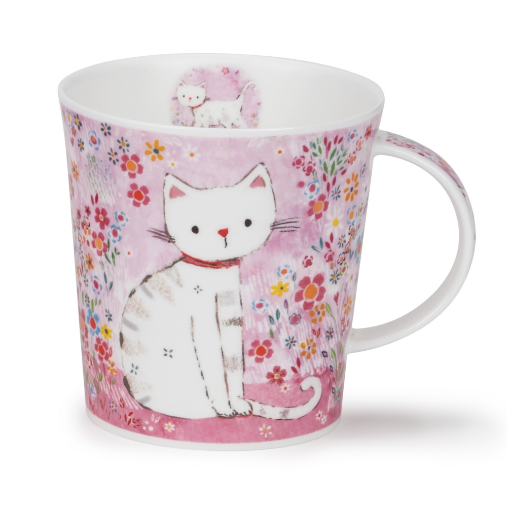 Dunoon Lomond Pretty in Pink Cat Becher aus Fine Bone China 3.2 dl