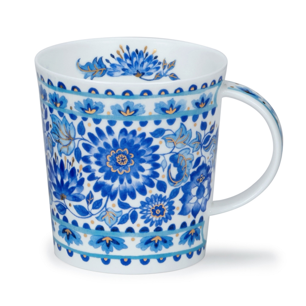 Dunoon Lomond Delft Blue Chrysanthemum Becher aus Fine Bone China 3.2 dl
