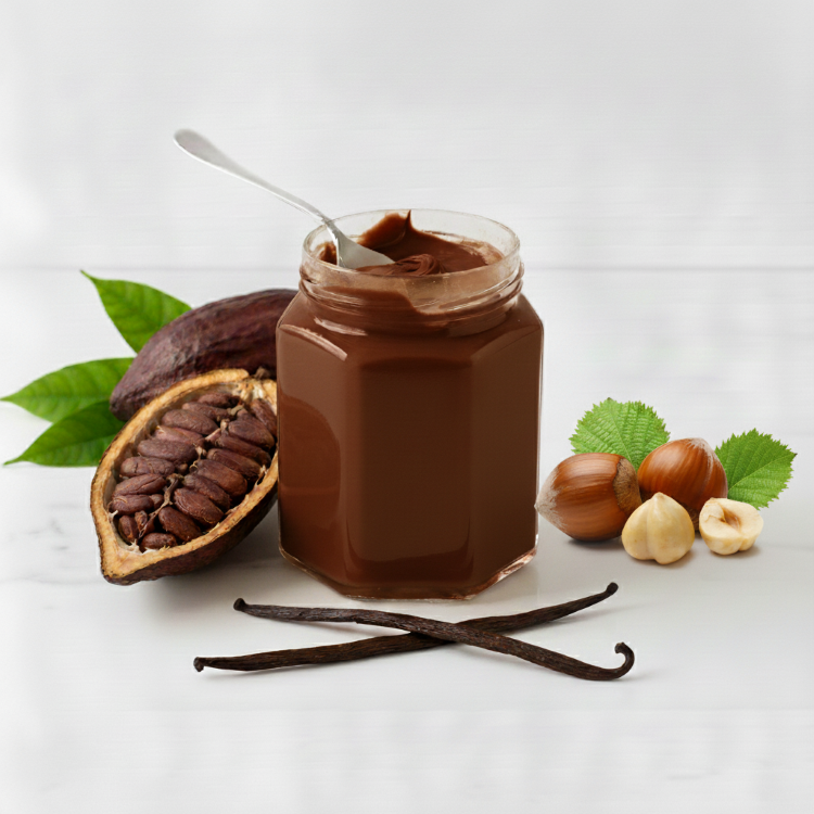 Haselnuss-Kakao-Aufstrich\n Verstrich Mi, palmölfrei