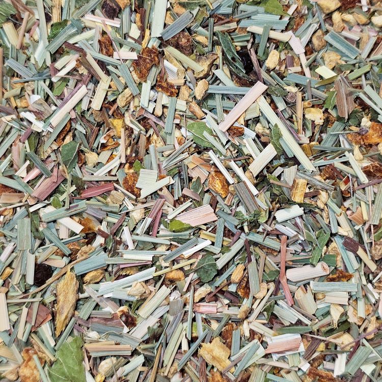 Power Tee Kräuter- und Gewürzmischung mit Lemongras, Ingwerstücken, Zitronenschalen, Süssholzwurzel und Pfefferminze