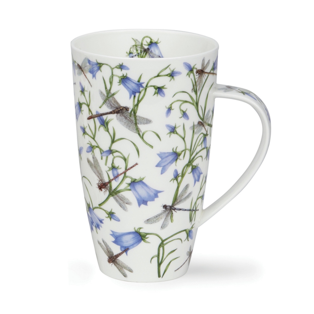 Dunoon Henley Becher Dovedale Harebell aus Fine Bone China Porzellan mit Blumenmotiv 6dl