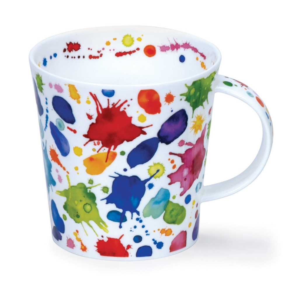 Dunoon Cairngorm Whoops Multi Becher 4.8 dl mit farbenfrohem Klecksdekor von Caroline Bessey