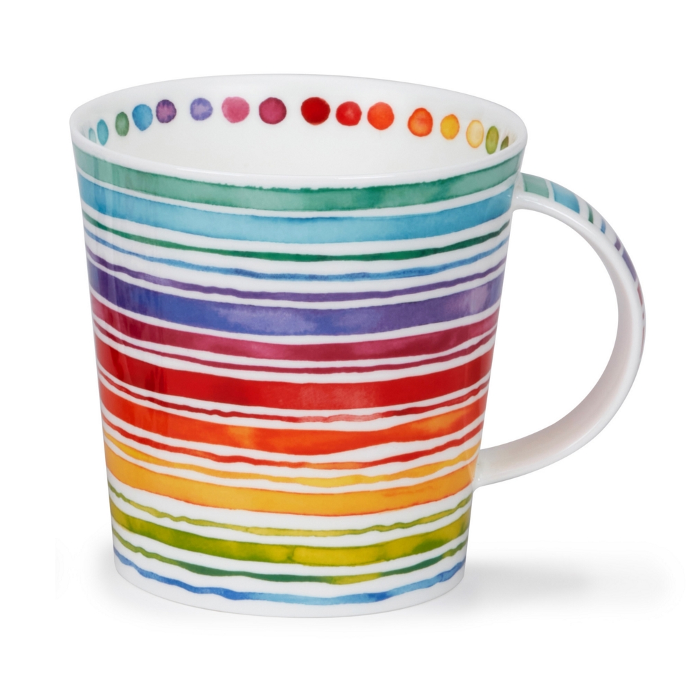 Dunoon Cairngorm Sunset Strip Becher 4.8 dl mit mehrfarbigem Streifendekor von Caroline Bessey
