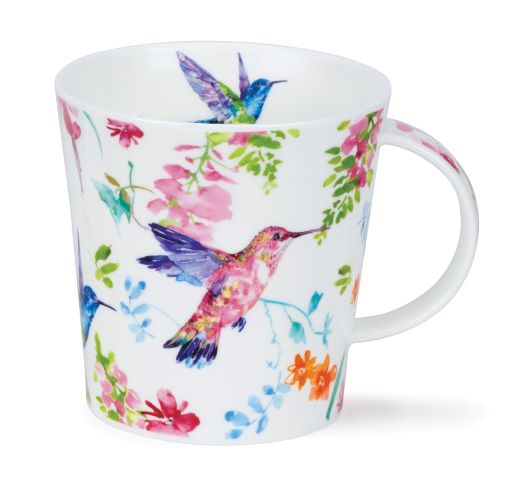 Dunoon Cairngorm Zerzura Hummingbird Becher 4.8 dl mit Kolibri- und Blumenmotiv von Harrison Ripley